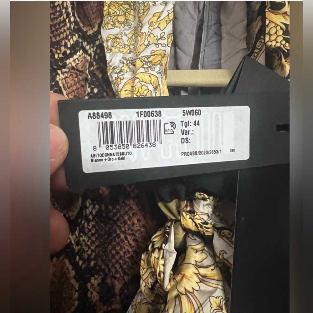 ‼️SOLD‼️Versace Signature-Prints Patchwork Wrinkle-detail Mini Shirt-dress 44EU - Picture 9 of 16